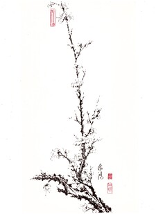 水墨梅花图