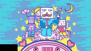 梦幻太空城堡插画