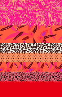 多彩动物纹拼接图案