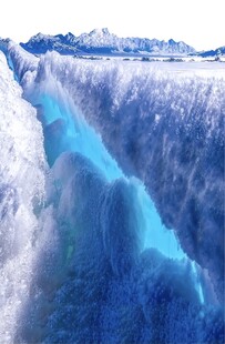 壮观冰川裂缝景象