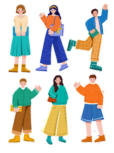 多样穿搭的时尚人群