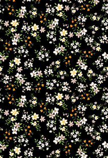 黑色背景小碎花图案