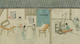 古代女子庭院生活场景