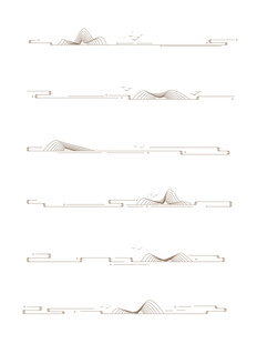 中式山水祥云花纹