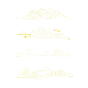 中式山水祥云花纹