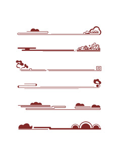 中式山水祥云花纹