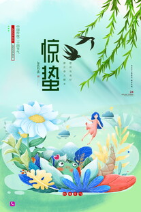 惊蛰海报设计模板