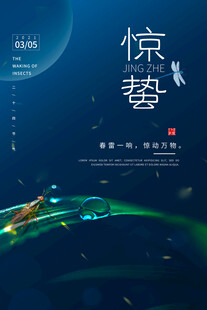 惊蛰海报设计模板 