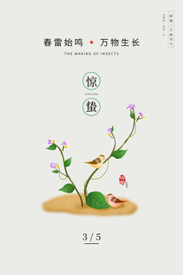 惊蛰海报设计模板 