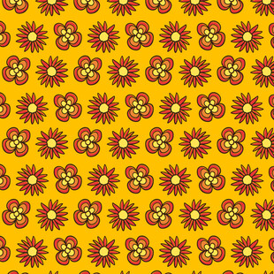 黄色花卉图案背景