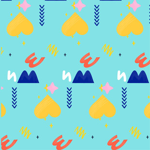 清新几何图案无缝背景