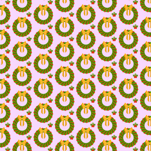 圣诞花环图案背景纹理