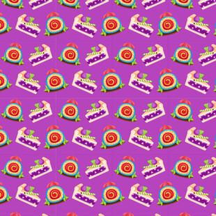 紫色背景多彩图案无缝纹理