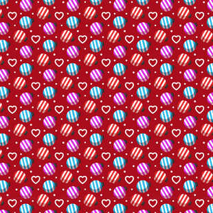 红色爱心蛋糕图案背景