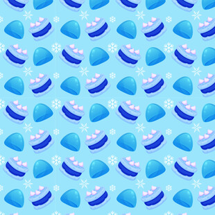 蓝色贝壳图案背景纹理