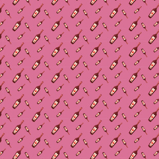 粉色卡通图案无缝背景