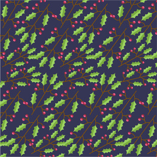 圣诞绿植图案背景