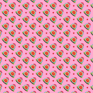 粉色草莓爱心图案背景