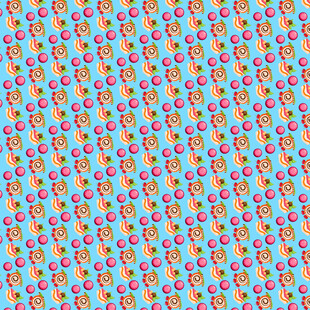 多彩卡通图案背景纹理