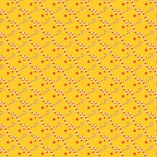 黄色碎花无缝图案背景