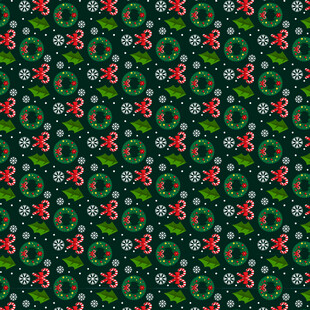 圣诞主题绿色花纹图案