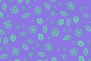紫色底浅绿色植物花纹图案