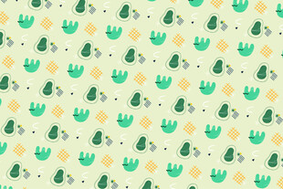 清新绿植图案背景