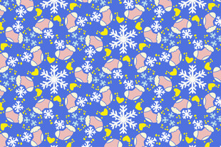 蓝色圣诞雪花图案背景
