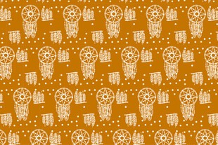 万圣节主题橙色鬼怪图案