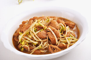 黄豆芽烧油豆腐