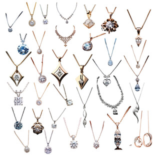 白色项链珠宝钻石PNG免抠素材