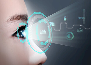 科技感眼部虚拟交互画面