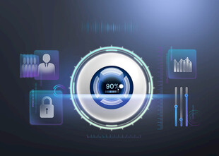 智能机器人与科技界面展示