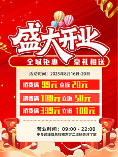 盛大开业促销活动宣传图