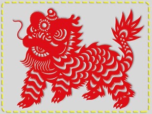 中国风南粤红狮头