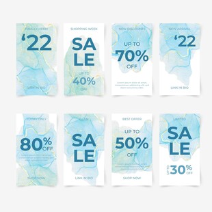 清新风格促销海报模板