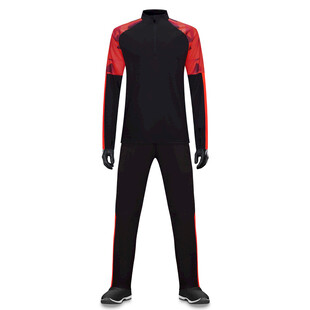 红黑拼接运动套装展示