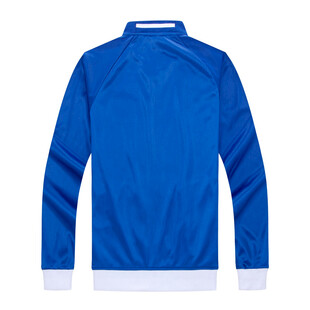 蓝色长袖卫衣背面展示