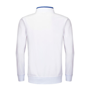 白色立领长袖上衣款式展示