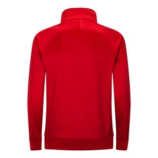 红色立领长袖上衣后背图