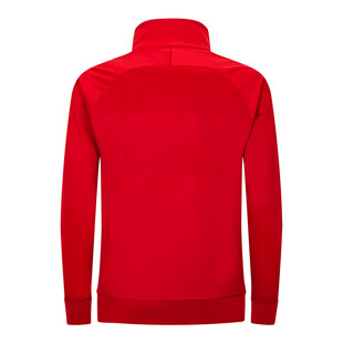 红色立领长袖上衣背面