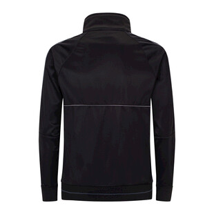 黑色立领长袖夹克外套