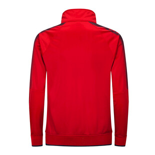 红色高领长袖运动上衣