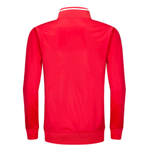 红色长袖拉链运动外套