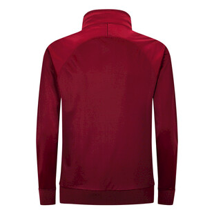 酒红色立领长袖运动上衣