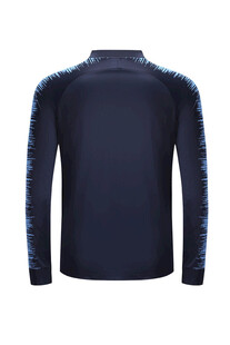 深蓝色长袖上衣背面展示