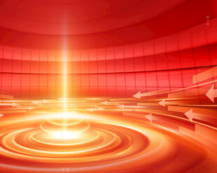 红色炫光科技感旋涡背景