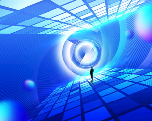 科技未来一人迈向光明通道