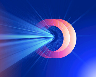 炫彩渐变字母D光效背景