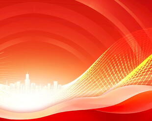 红色动感城市背景图